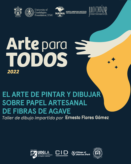 Taller de dibujo y pintura en papel artesanal de fibras de agave con Ernesto Flores Gómez